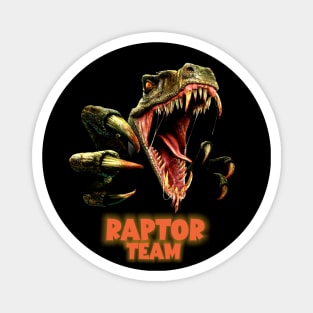 Raptor Dino Team Jurassic velociraptor dinosaur -T shirt Magnet